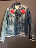 Spijkerjack met rozen Didi  denim jas 42, Ophalen, Zo goed als nieuw, Maat 42/44 (L), Blauw