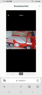 Brandweerbed, Kinderen en Baby's, Kinderkamer | Bedden, Ophalen, 85 tot 100 cm, Gebruikt, Lattenbodem