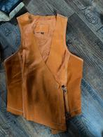 Echt suede/leren gilet van Cigno Nero 38 cognac, Kleding | Dames, Jasjes, Kostuums en Pakken, Maat 38/40 (M), Overige kleuren