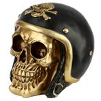 nieuw Goudkleurige motorhelm schedel, Verzamelen, Nieuw, Fantasy, Verzenden