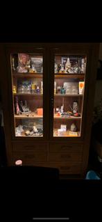 Massief teak houten kast, Huis en Inrichting, Kasten | Buffetkasten, Met deur(en), Teakhout, Vitrine, Zo goed als nieuw