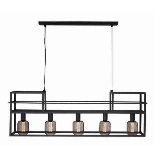 Freelight Hanglamp Culinara Zwart met Rek 120cm, Huis en Inrichting, Lampen | Hanglampen, Gebruikt, 75 cm of meer, Metaal, Ophalen