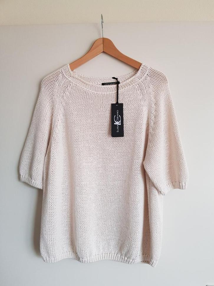 Luisa Cerano ecru katoen/ linnen trui maat 44 NIEUW!, Kleding | Dames, Truien en Vesten, Nieuw, Maat 42/44 (L), Overige kleuren