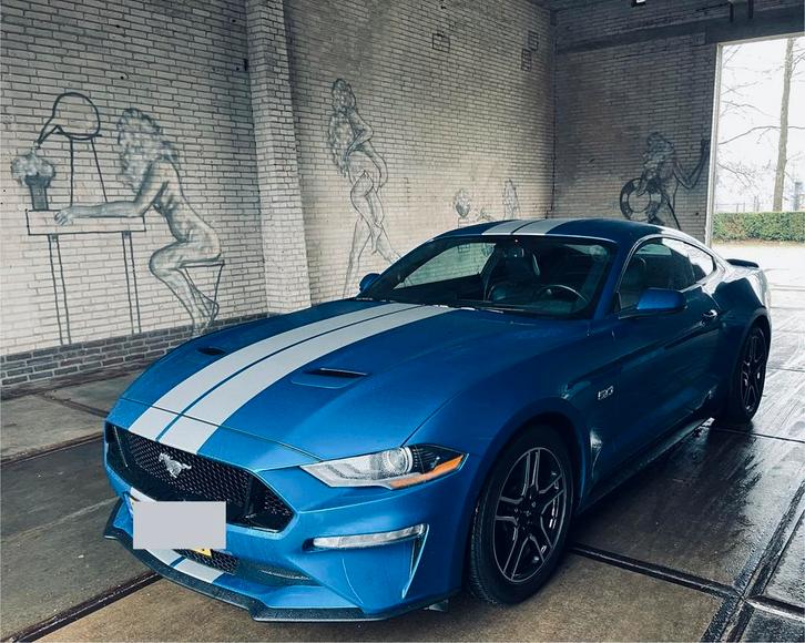 Ford Mustang Fastback GT V8 5.0i Velocity Blue., Auto's, Ford Usa, Particulier, Mustang, Benzine, Coupé, Blauw, Zwart, Leder, Achterwielaandrijving