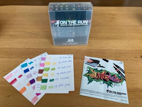 Alcohol markers, twin tip, On the Run 830, Hobby en Vrije tijd, Tekenen, Gebruikt, Potlood of Stift, Verzenden