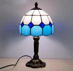Blauw Wit Glas-in-Lood Tafellamp - NIEUW!, Verzenden, Nieuw, Minder dan 50 cm