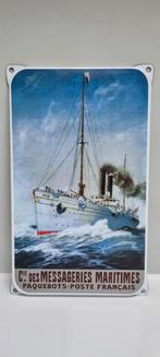 Emaille borden reclameborden scheepvaart bord boot, Ophalen of Verzenden, Gebruikt, Reclamebord