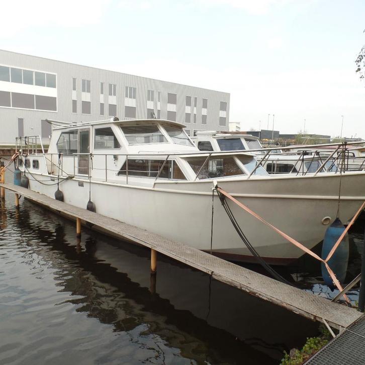 motor jacht Polaris marathon 12,5 x 3,4, Watersport en Boten, Motorboten en Motorjachten, Gebruikt, Staal, 12 meter of meer, Diesel