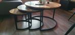 mango hout, Huis en Inrichting, Tafels | Salontafels, Ophalen, Zo goed als nieuw, Rond, Minder dan 50 cm