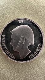 Wilhelmina in London 1 gulden zilver Officiële Herslag:, Verzenden, Koningin Wilhelmina, 1 gulden, Zilver
