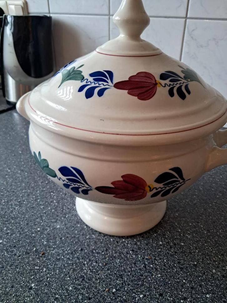 Boerenbont Soepterrine met Lepel - Goede Staat, Antiek en Kunst, Antiek | Keramiek en Aardewerk, Ophalen