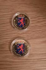 2 Ingekleurde 1 Gulden munten 1980, Ophalen of Verzenden, Koningin Beatrix, 1 gulden