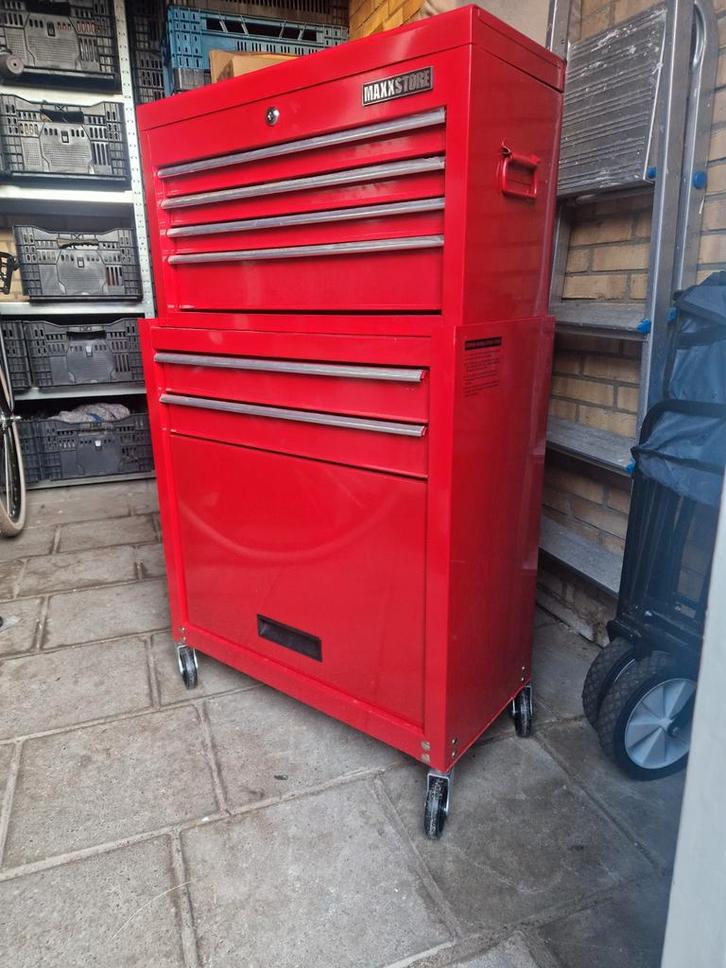 Maxxstore Gereedschapskast met Inhoud, Doe-het-zelf en Verbouw, Gereedschapskisten, Gebruikt, Gevuld, Ophalen