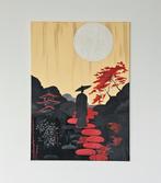 Mooi schilderij Japanese stijl, 50 bij 70cm, Ophalen of Verzenden