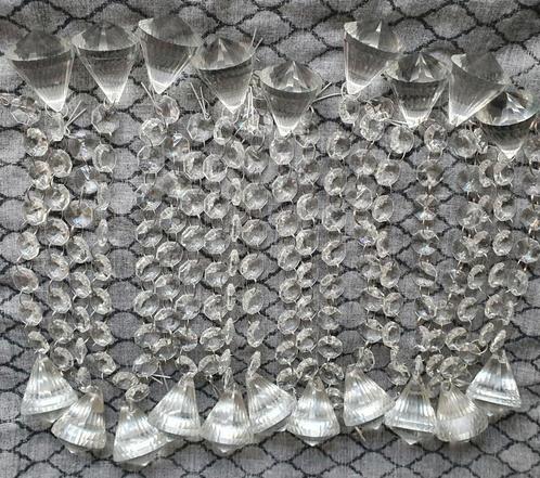 ZGAN! PRACHTIGE pegels onderdelen kroonluchter GEEN PLASTIC, Huis en Inrichting, Lampen | Kroonluchters, Zo goed als nieuw, Glas