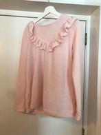 Super zachte pastel roze top lange mouw ruches XXL oto 55cm, Verzenden, Maat 46/48 (XL) of groter, Nieuw, Lange mouw