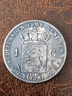 1 gulden 1855 Willem 3, Postzegels en Munten, Munten | Nederland, Zilver, 1 gulden, Ophalen of Verzenden, Koning Willem III