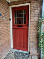 Voordeur met glas in lood - 210x87,5cm, Doe-het-zelf en Verbouw, Deuren en Horren, Ophalen, Gebruikt, 80 tot 100 cm, Buitendeur