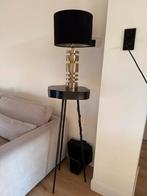 Zwarte Pilaar Lamp/Tafel, Gebruikt, Rond, Ophalen of Verzenden, 75 cm of meer