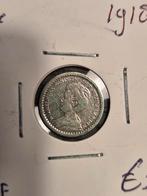 1918 Nederland 10 Cent - Wilhelmina, Postzegels en Munten, Munten | Nederland, Zilver, Ophalen of Verzenden, 10 cent, Koningin Wilhelmina