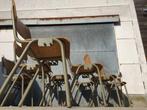 Tubax schakelstoelen – RAW industrials (120 op voorraad), Gebruikt, Bruin, Ophalen of Verzenden, Vijf, Zes of meer stoelen