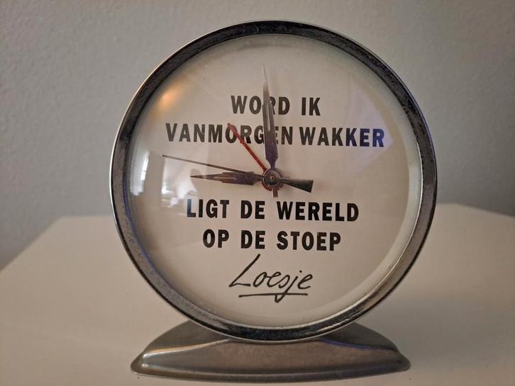 Vintage Loesje Wekker - Word ik vanmorgen wakker?, Verzamelen, Merken en Reclamevoorwerpen, Zo goed als nieuw, Ophalen of Verzenden