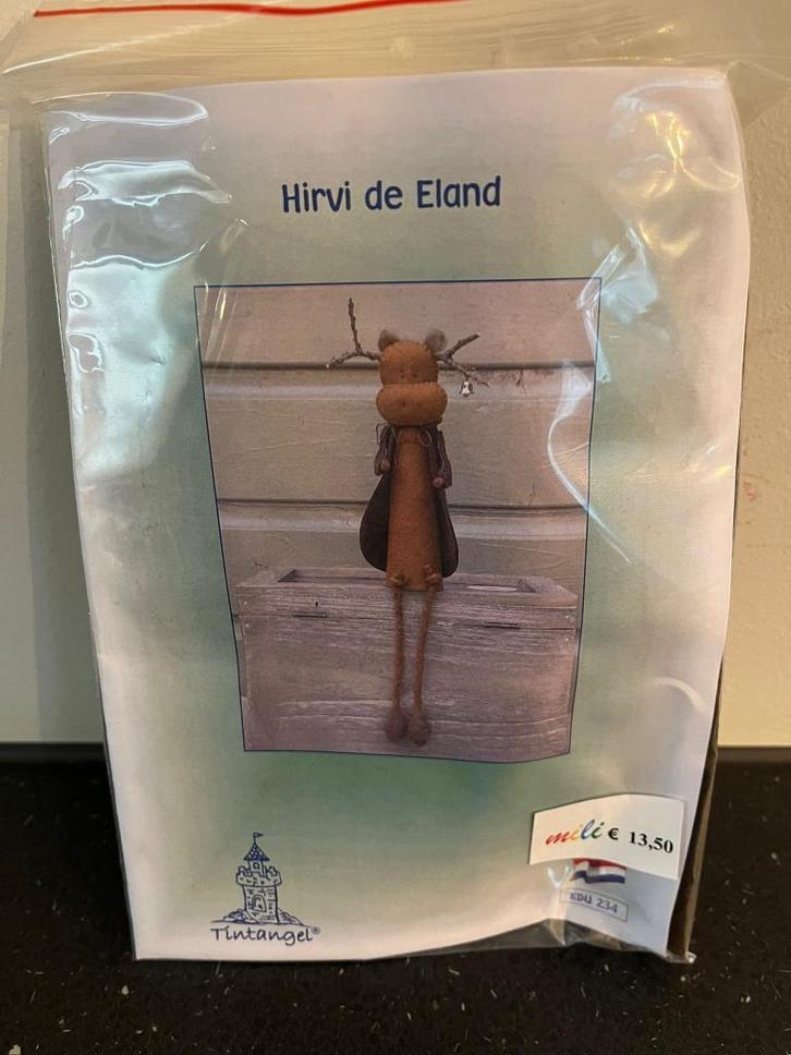 Zelfmaakpakket Hirvi de Eland atelier Tintangel, Hobby en Vrije tijd, Knutselen, Nieuw, Materiaal, Verzenden