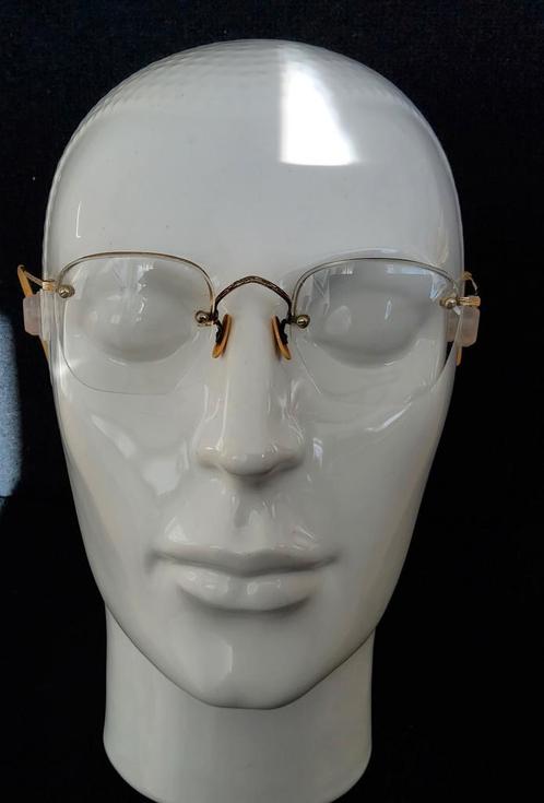 Vintage 1940 NUMONT 12k vergulde montuurloze DAMES BRIL, Verzamelen, Retro, Overige typen, Ophalen of Verzenden