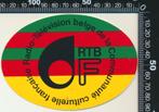 Sticker: RTBF, Ophalen of Verzenden, Zo goed als nieuw, Film, Tv of Omroep