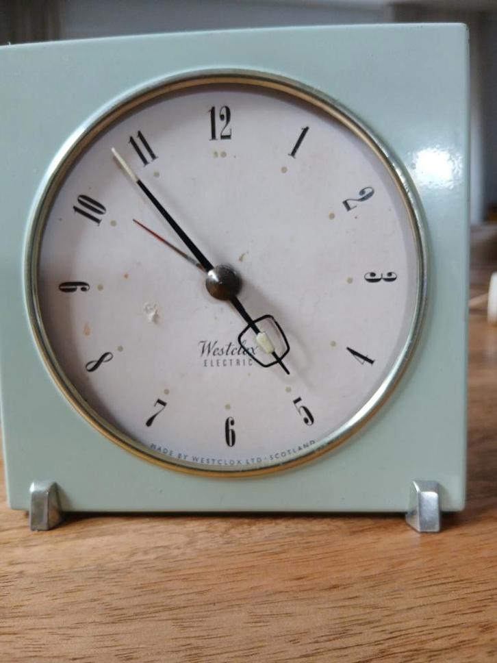 Vintage Westclox Elektrische Wekker - Made in Scotland, Antiek en Kunst, Antiek | Klokken, Ophalen of Verzenden