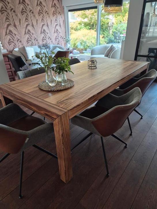 6 tot 8 persoons eettafel, Huis en Inrichting, Tafels | Eettafels, Gebruikt, 50 tot 100 cm, 200 cm of meer, Rechthoekig, Ophalen