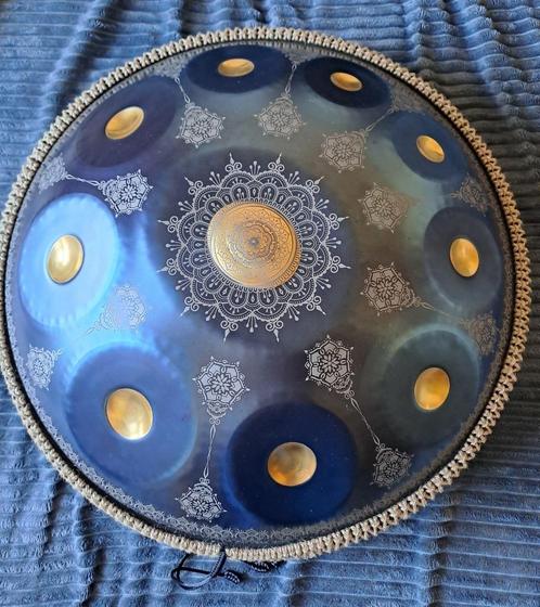 Blauwe handpan 10 tonen, Muziek en Instrumenten, Percussie, Gebruikt, Melodische percussie, Ophalen of Verzenden