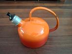 Fluitketel emaille oranje vintage, Antiek en Kunst, Ophalen of Verzenden