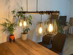 Mooie industriële hanglamp eettafel!, Huis en Inrichting, Lampen | Hanglampen, Ophalen, Zo goed als nieuw, Glas, 75 cm of meer
