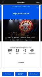 2x Guns N’ Roses tickets golden circle en een parking ticket, Twee personen, Juni