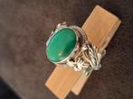 Vintage Bohemian zilver Malagiet ring, Ophalen of Verzenden, Zo goed als nieuw, Zilver, Zilver