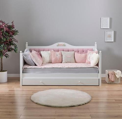 Bianca bedbank met slaaplade - Wit, Kinderen en Baby's, Kinderkamer | Bedden