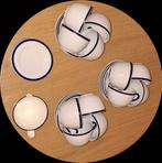 Servies wit- blauw: Kopjes, Schotels, Melkkannetje & Bordjes, Ophalen of Verzenden, Porselein, Overige stijlen