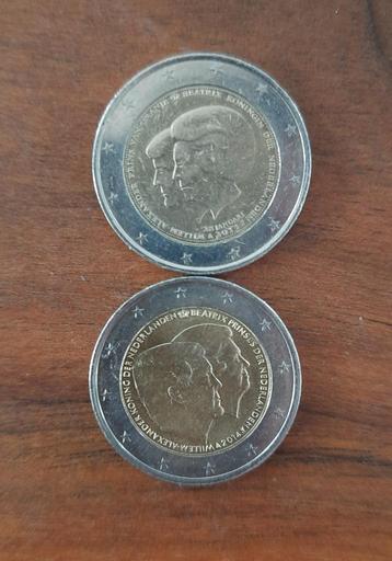 2x 2 euro kroning Willem Alexander