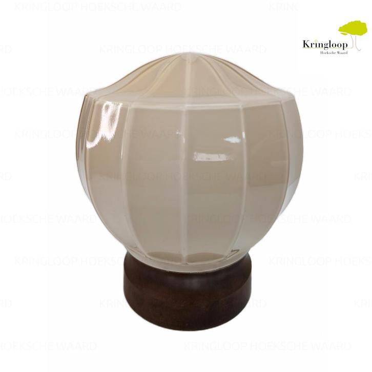 Vintage Art Deco plafondlamp van Thabur Jaren '30, Huis en Inrichting, Lampen | Plafondlampen, Gebruikt, Glas, Kunststof, Overige materialen