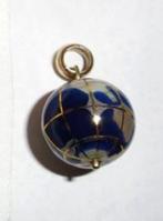 Hanger Globe Wereldbol edelsteen Lapis, Nieuw, Ophalen of Verzenden, Met edelsteen, Goud
