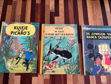 3 Kuifje stripboeken (1962 - 1976) beschikbaar voor biedingen