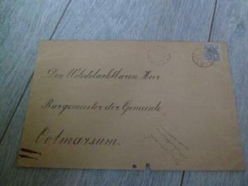 Envelop geadresseerd aan burgemeester Ootmarsum 1918  beschikbaar voor biedingen