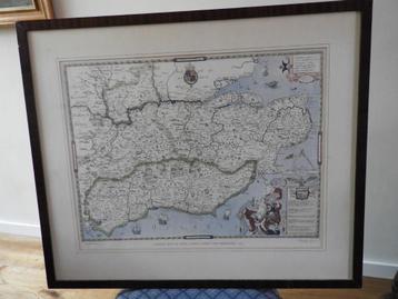 Reproductie Saxton's kaart van Kent 1575 beschikbaar voor biedingen