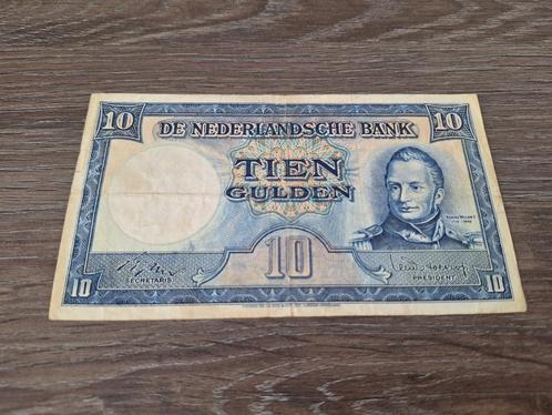 Biljet 10 gulden Willem I / Molen, 1949, Postzegels en Munten, Bankbiljetten | Nederland, 10 gulden, Ophalen of Verzenden