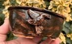 Bonsai schaal ovaal handgemaakt JPC IJsvogel 14,1x10,8x5,2, Tuin en Terras, Nieuw, Ophalen of Verzenden, Overige vormen, Aardewerk