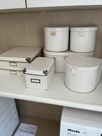 7 witte opberg dozen, Doe-het-zelf en Verbouw, Kratten en Dozen, Doos, Minder dan 35 cm, Minder dan 50 cm, Ophalen of Verzenden