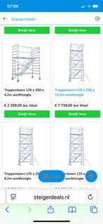 Rolsteiger, Doe-het-zelf en Verbouw, Steigers, Ophalen, Zo goed als nieuw, Rolsteiger of Kamersteiger, 5 meter of hoger