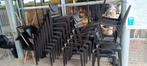 Partij stoelen met en zonder leuning zwart, Ophalen, Gebruikt, Kunststof
