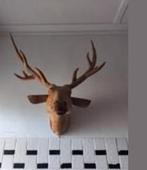 Houten hertenkop, Ophalen, Zo goed als nieuw, Beeldje of Figuurtje